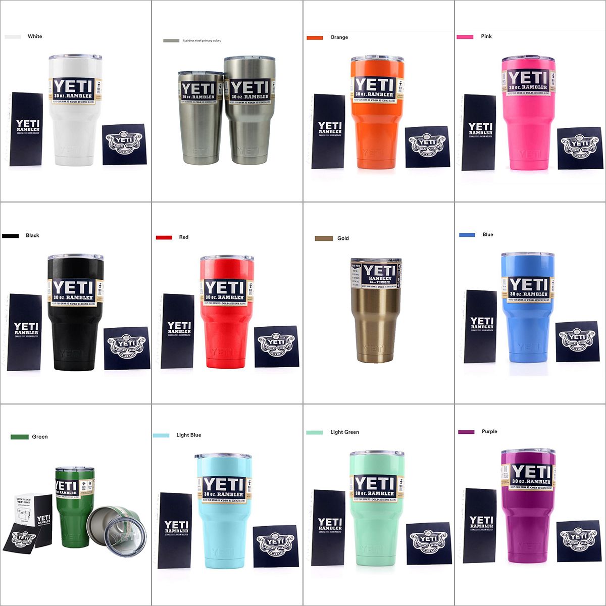 Wholesale Colorful Yeti 12oz 20 Oz 30oz Cups Cooler YETI Rambler