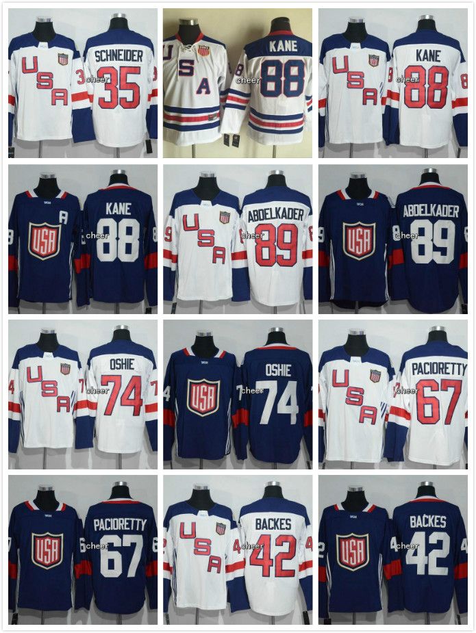 2017 American Usa Team Ice Hockey Jerseys 2017 Mens 88 Patrick Kane 81