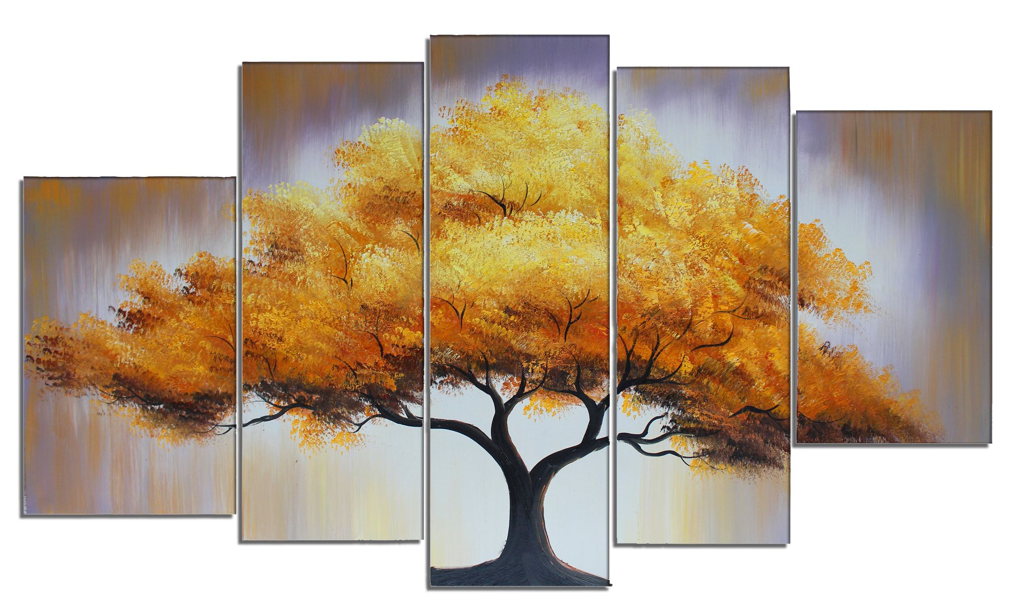 2017 Golden Tree Canvas Painting Wall Art Home Decoration Hand Made Oil