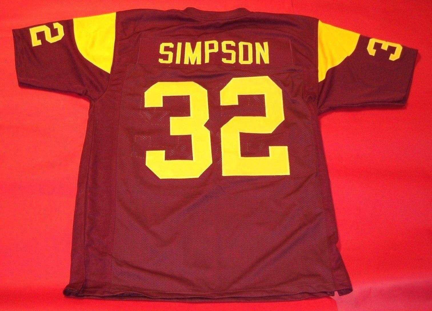 2017 Ncaa College Oj Simpson Custom Usc Trojans Jersey Heisman Mens Stitching Football Jerseys