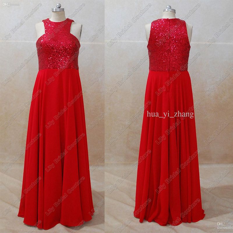 2017 Real Images Sequin Celebrity Evening Dresses Gowns Floor Length