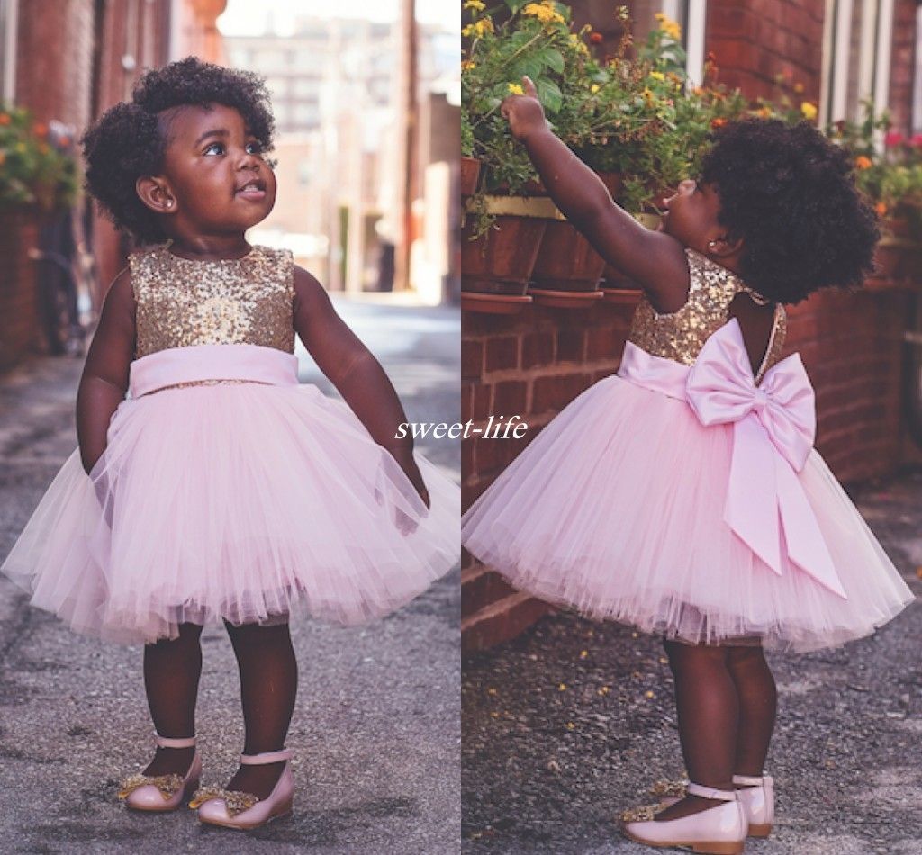 Baby Infant Toddler Birthday Party Pageant Dress Ball Gown Pink Tulle