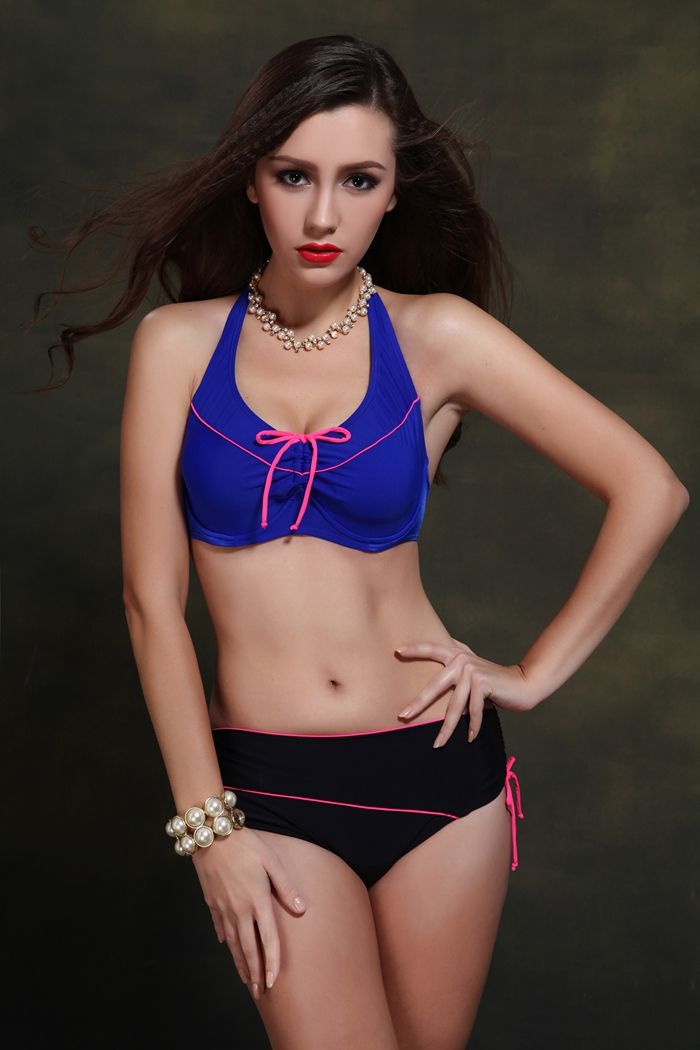 2017 Europe And America The New Increase In Size Swimsuit Big Chest C