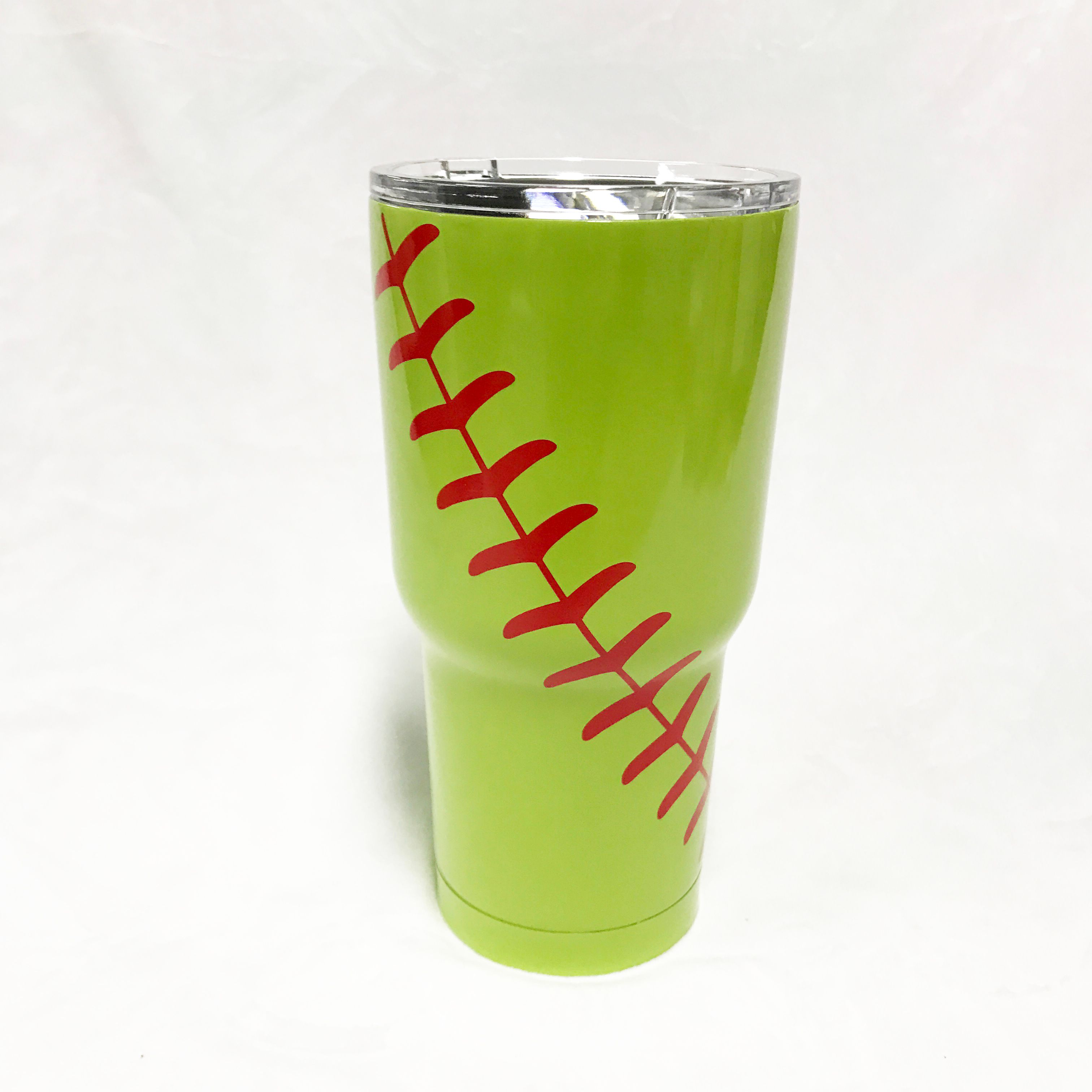 30oz Single Leaf Baseball Tumbler Softball Stainless Tumbler Powder