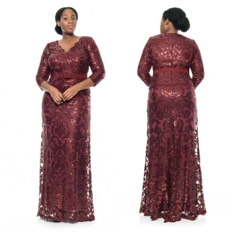 long sleeve floor length burgundy dress