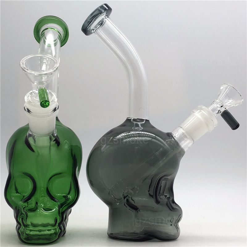 Wholesale Small Skull Glass Bong Beaker Pipe Authentic With Bowl