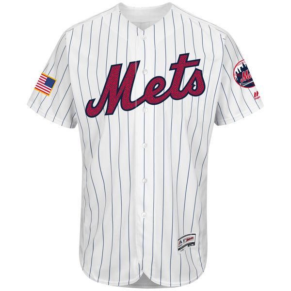 New York Mets 2016 Authentic Stars & Stripes Flex Base Jersey, White Baseball Jerseys Fashion ...