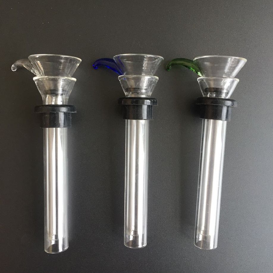 2017 Glass Male Slides And Female Stem Slide Funnel Style With Black