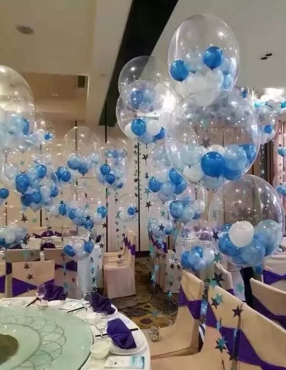 24 Inch Clear Foil Helium Air Balloons Creative Bobo Balloons Wedding