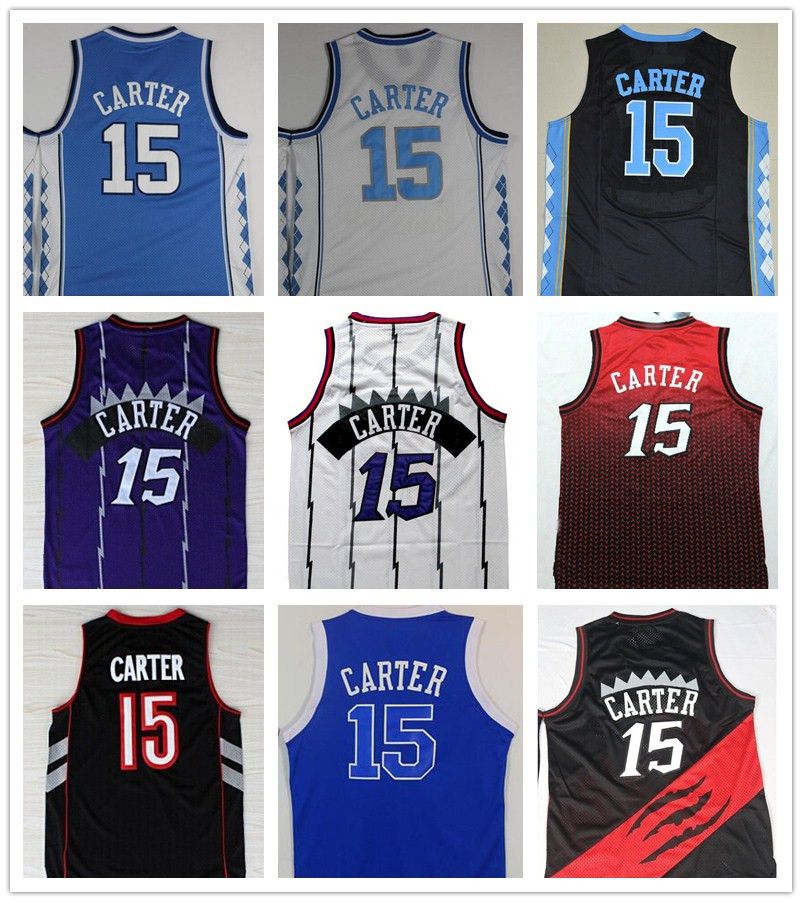 Wholesale 15 Vince Carter Jersey Cheap Throwback North Carolina Carter