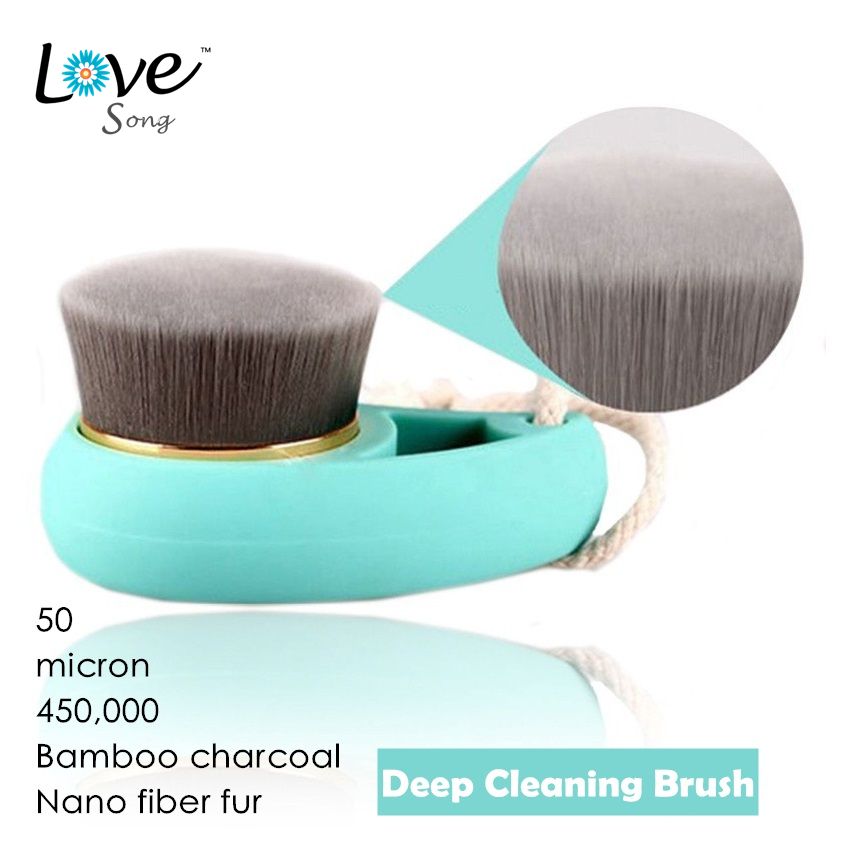 Deep Cleansing Soft Wash Face Brush Bamboo Charcoal Nano Fiber Fur
