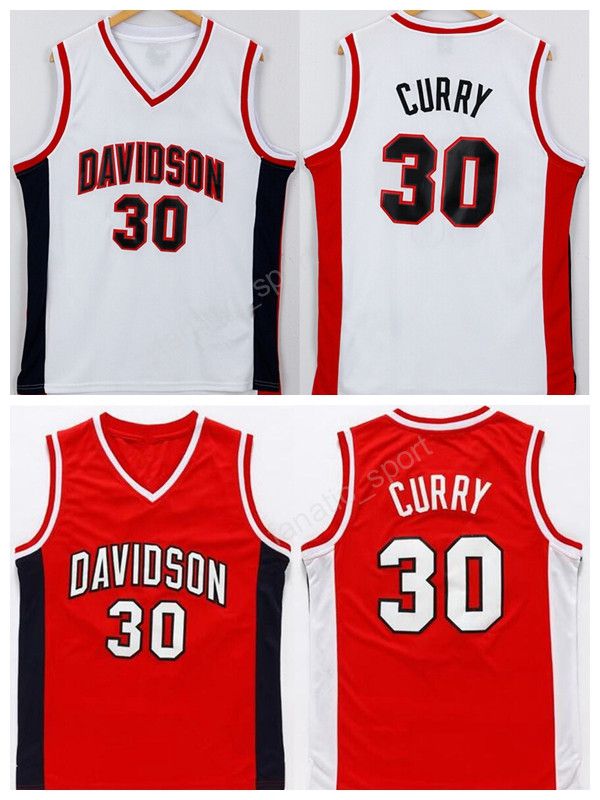 2017 College Davidson Wildcats Jerseys Men Basketball 30 Stephen Curry