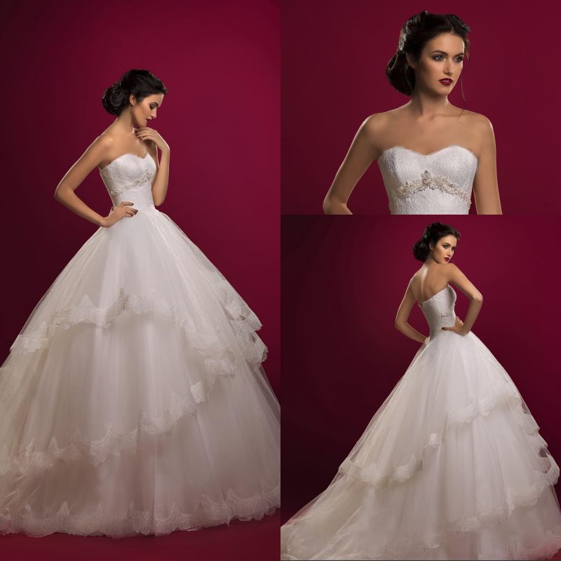 wedding ball gown with veil