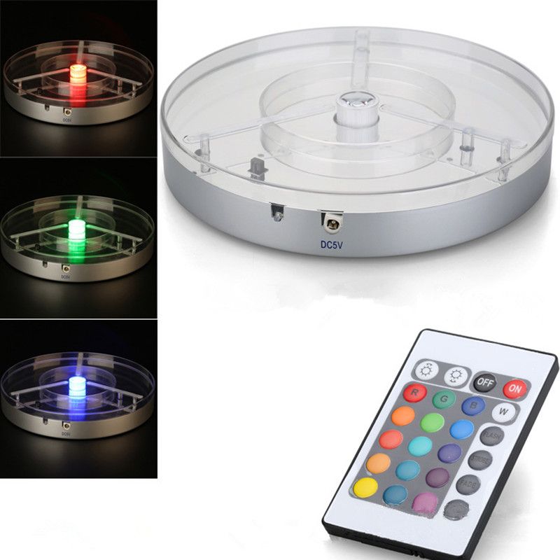 2018 8inch Rgbw Rechargeable Led Vase Light Base With Remote Control