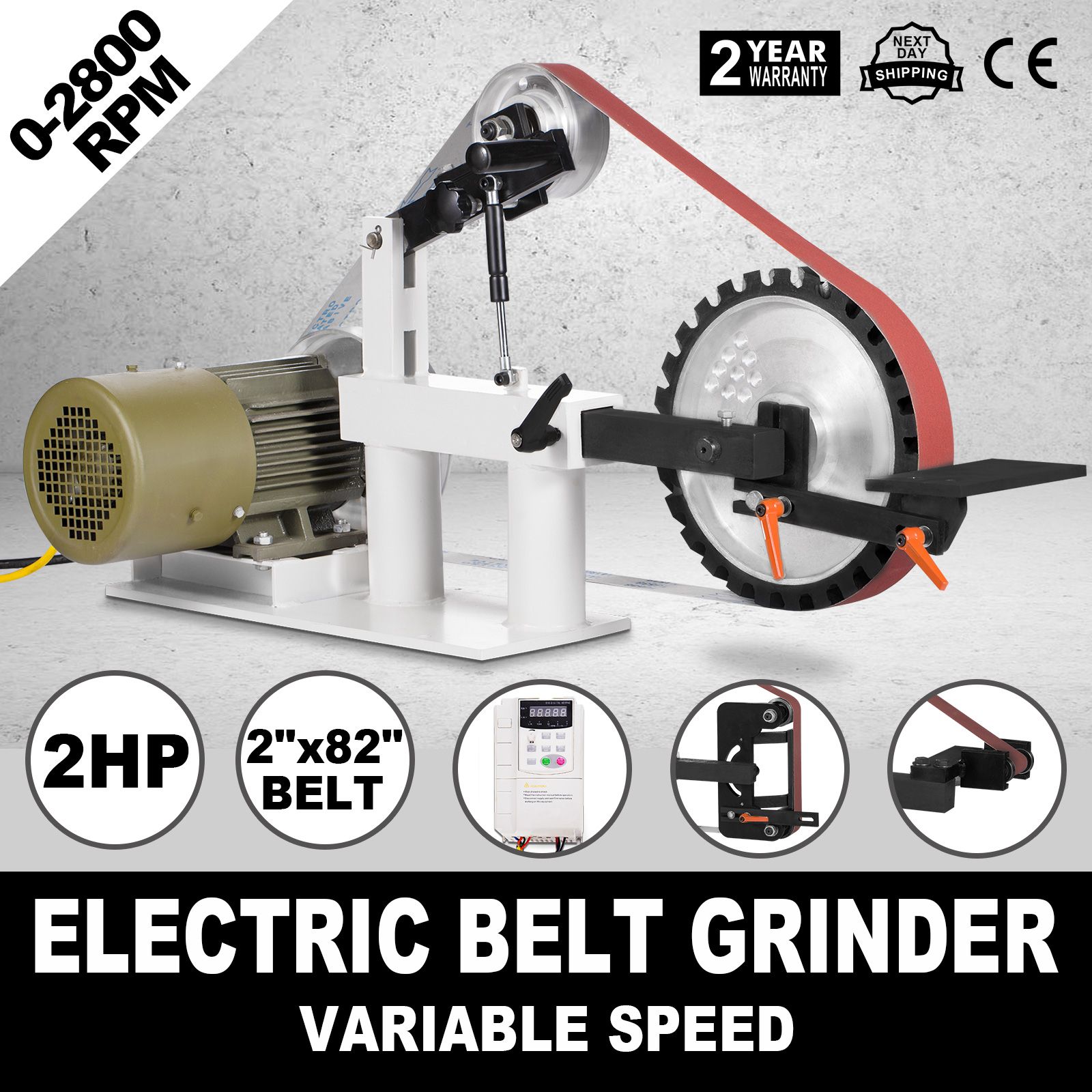 2017 Belt Grinder Sander 2x82 Vevor 2hp Multifunction Variable Speed
