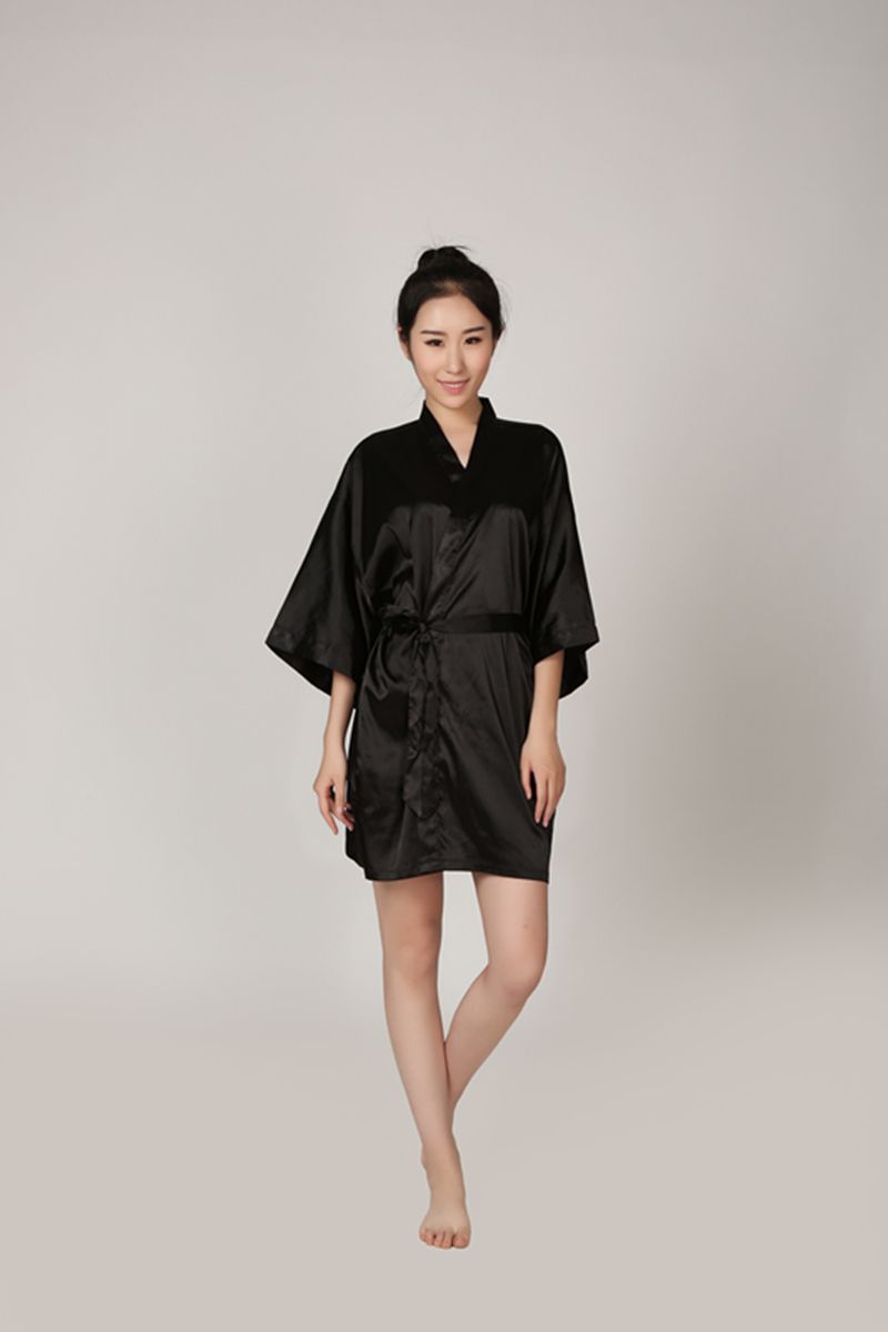 2017 Satin Robe Bathrobe Women Pajamas Hotel Spa Plus Robes Pajamas For