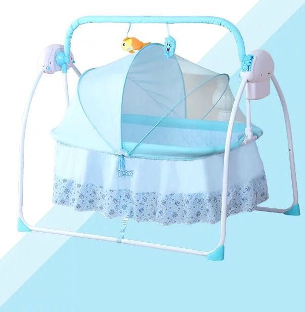 Hyx09 Electric Cribs Baby Cradle Bed Automatic Sleep Artifact Newborn