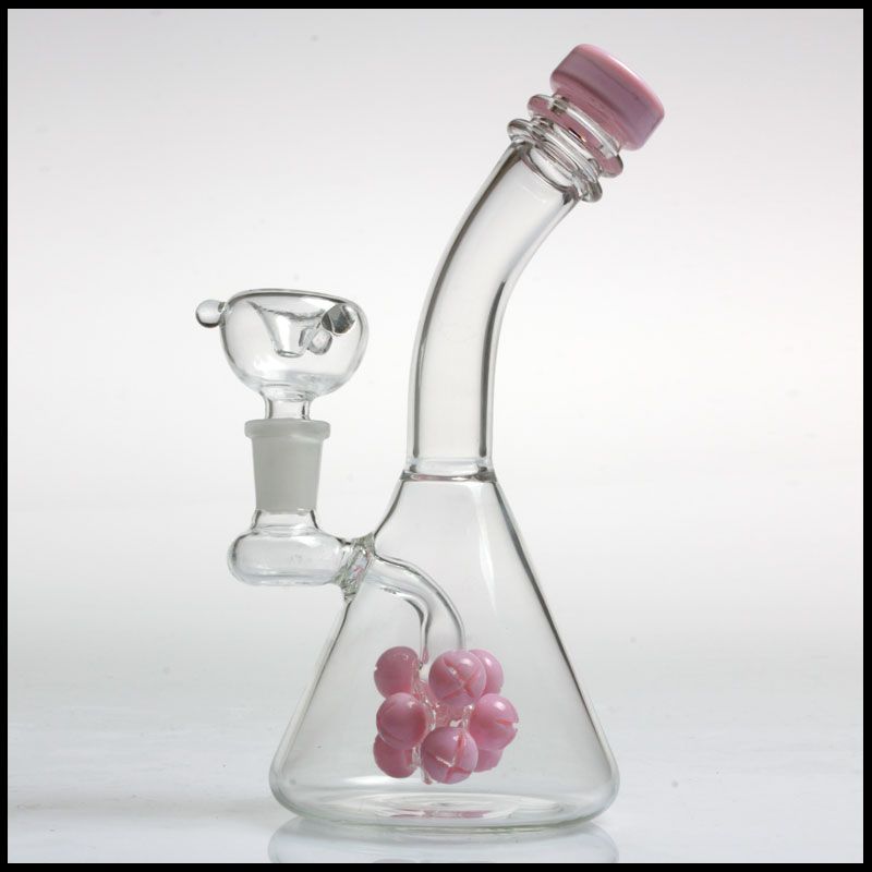2017 Pink Beaker Bubbler Glass Bong Tobacco Percolator Hookah Smoking