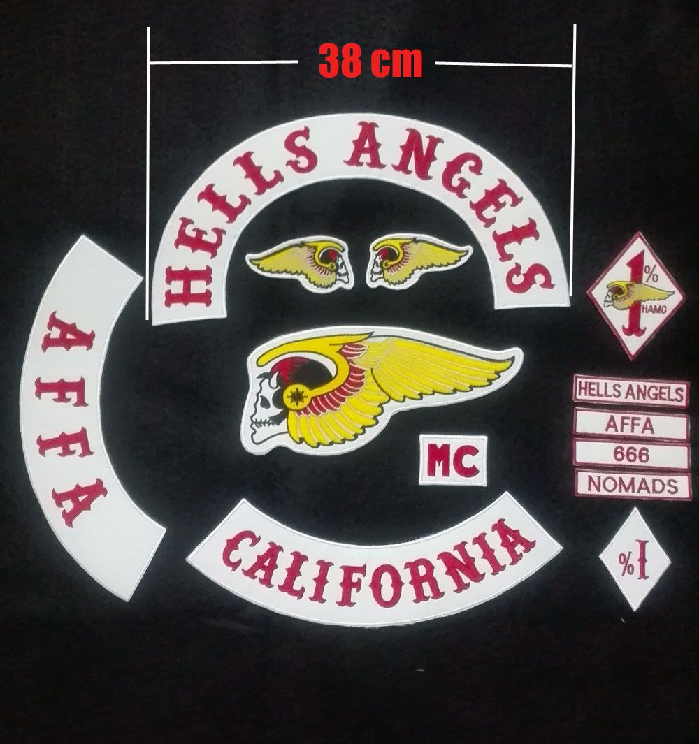 2017 Custom 38cm Hells Angels Patches ,Motorcycle Patches Of Vest