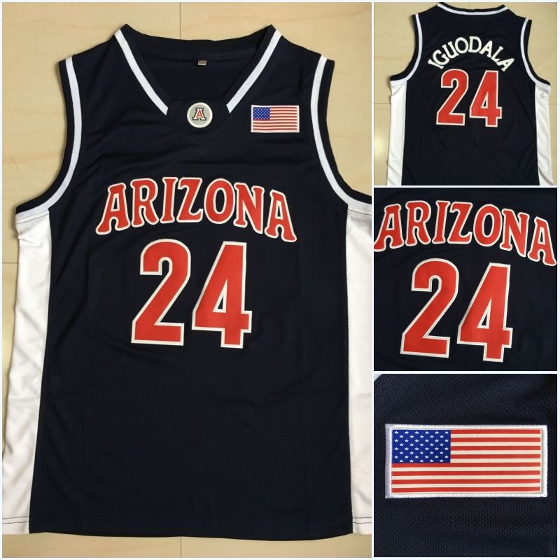 2017 24 Andre Iguodala Jersey Men Best Quality Davidson Wildcats