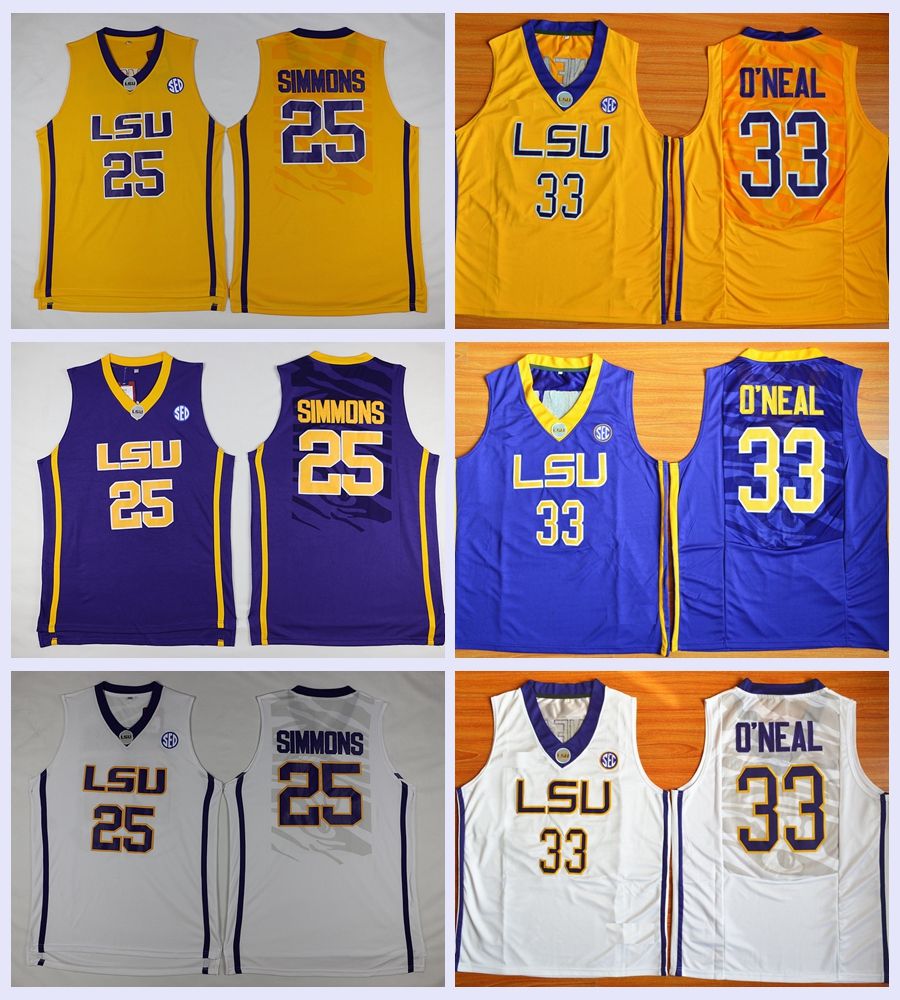 2017 LSU Tigers College Basketball Jerseys 25 Ben Simmons 33