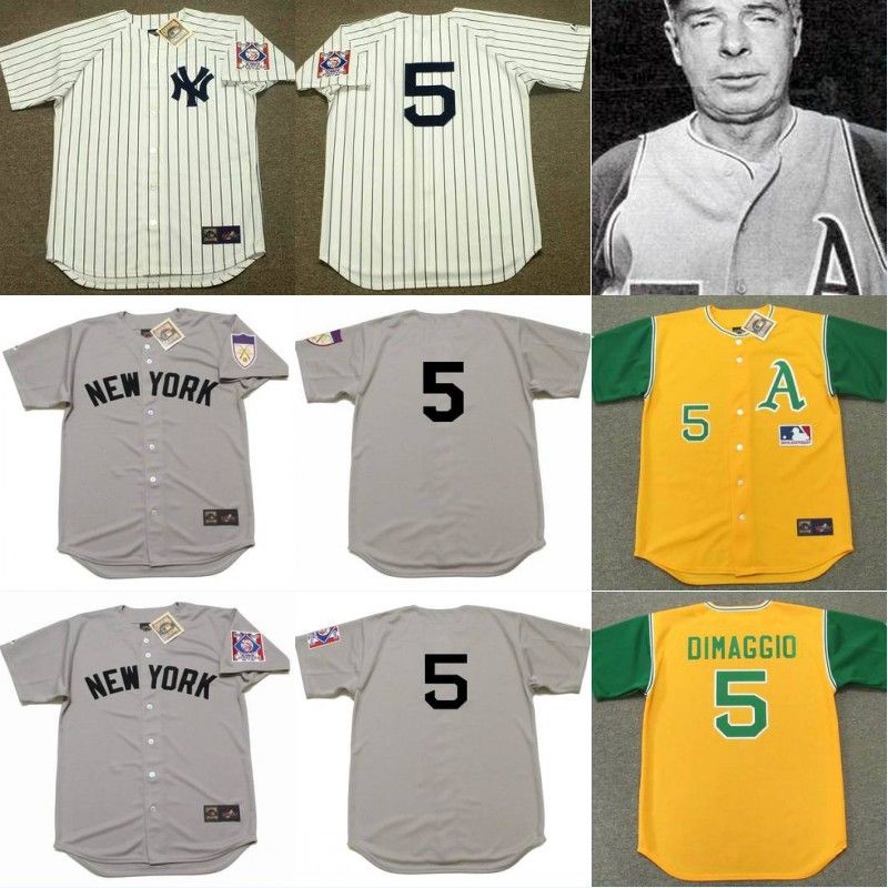 2017 5 Joe Dimaggio Throwback Baseball Jerseys Oakland Athletics 1969