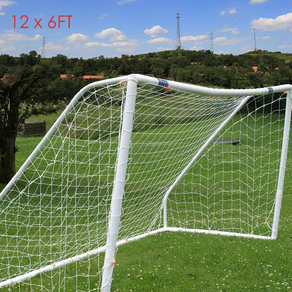2017 12 X 6ft Full Size Football Net For Soccer Goal Post Junior Sports
