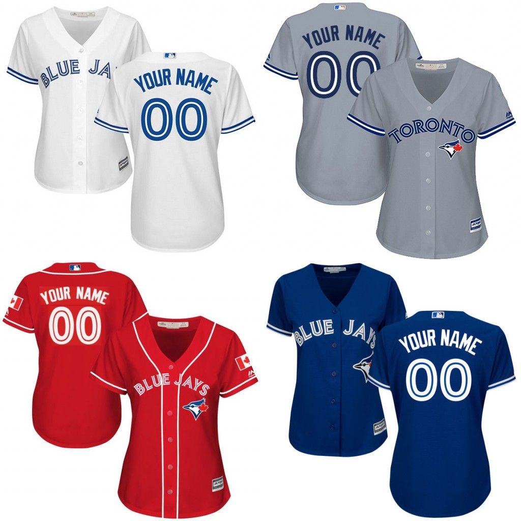 2017 Women Customized Baseball Jerseys Toronto Blue Jays Personalized