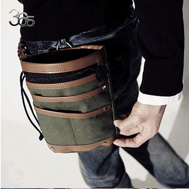 Wholesale D Ring Casual Nice Mini Canvas Man Waist Belt Leg Bag Saddle