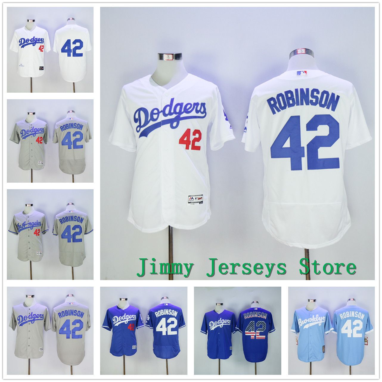 2017 42 Jackie Robinson Jersey Mlb Los Angeles Dodgers Jerseys White