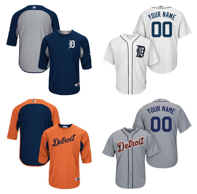 2017 Custom Youth Jersey 2017 Mlb Baseball Detroit Tigers Men Womens