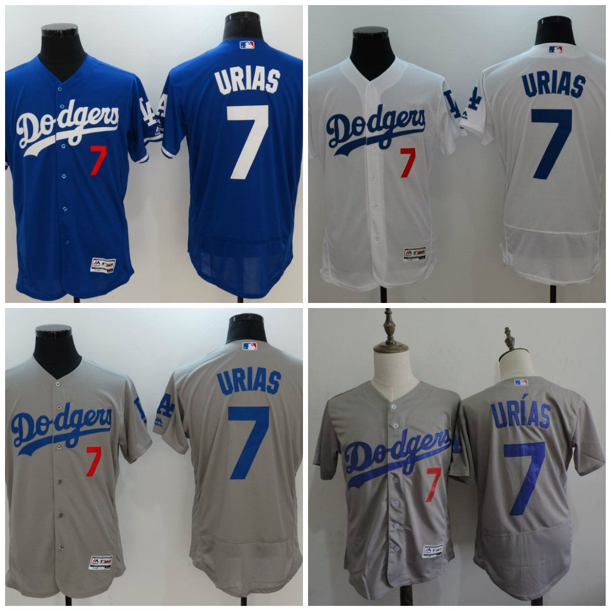 2017 Men'S 7 Julio Urias Jersey Los Angeles Dodgers Flexbase Blue