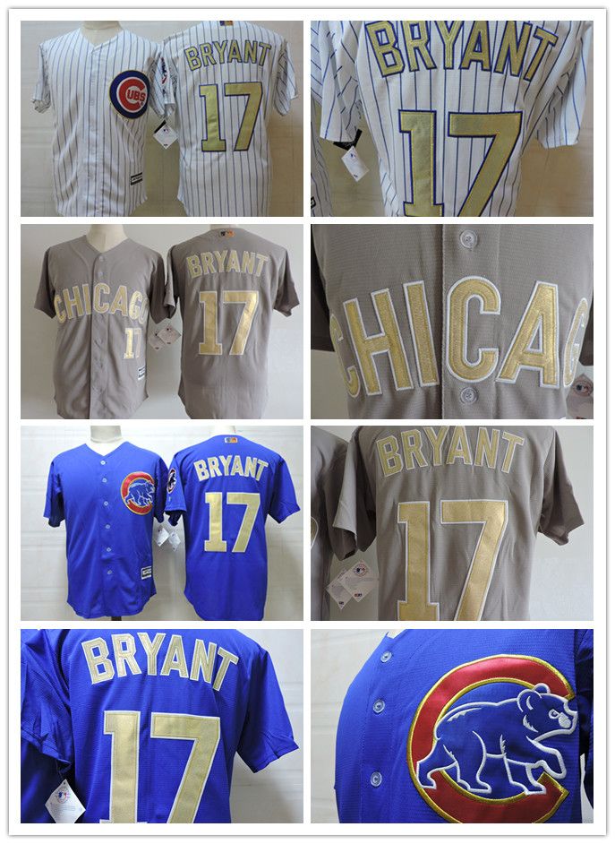 2017 2017 Cheap Men'S Chicago Cubs Jersey 17 Kris Bryant World Series