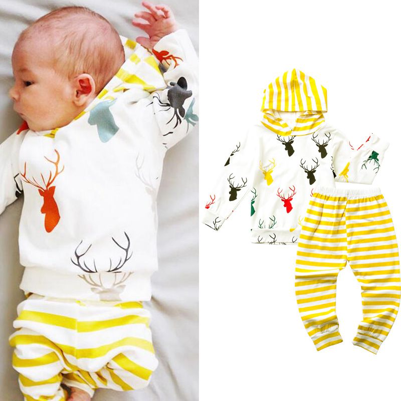 Spring Infant Girls Rompers Pants Clothing Sets Boys Clothes Suit