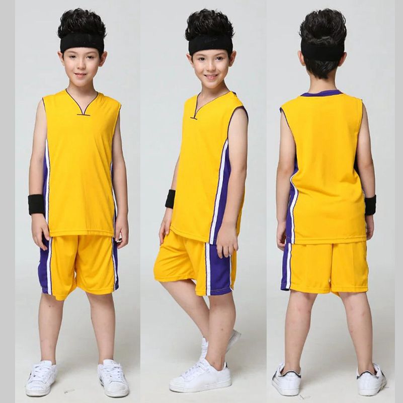 2017 Blank Basketball Jersey For Kids Training Shirt Set Children