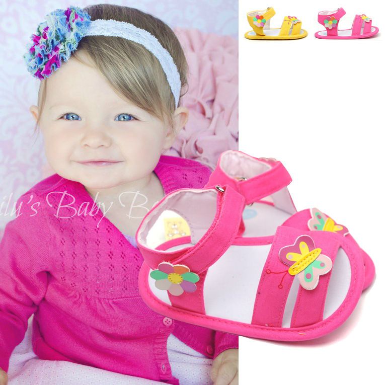 2017 Baby Shoes Summer 2017new Female Butterfly Shoes Toddler Baby Blue