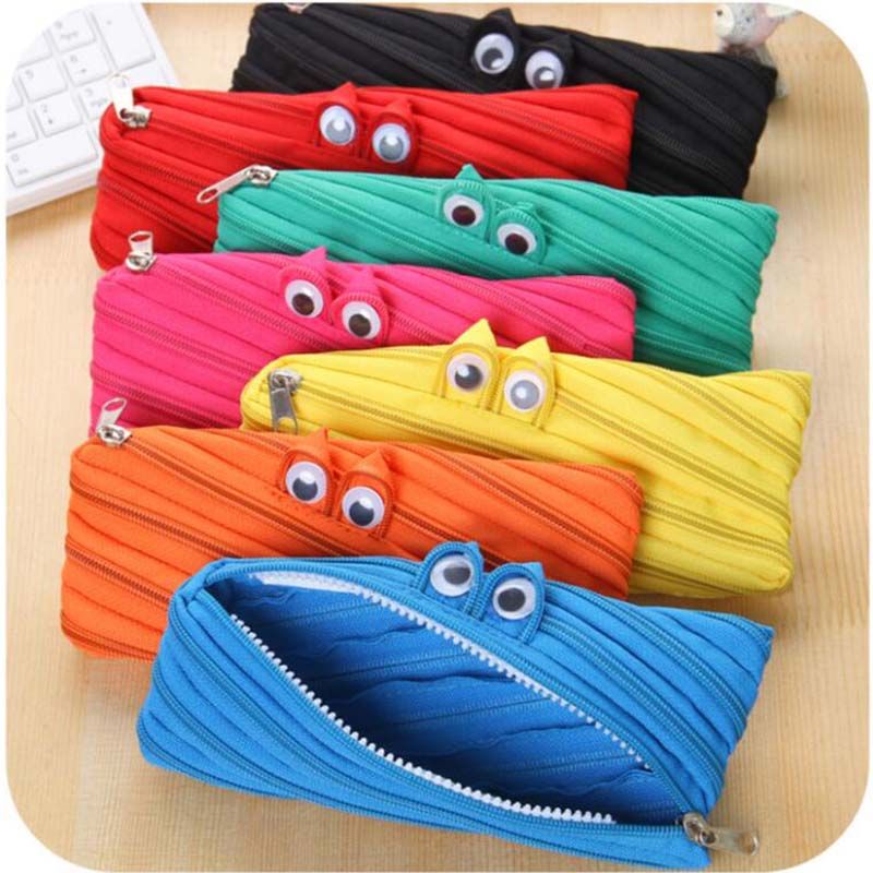 Creative Zipper Pencil Bag Pen Cases Birthday Present Gift Business