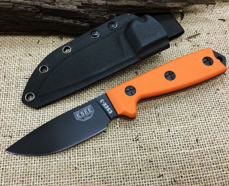 Esee 3 Rowen Fixed Blade Knife 7cr17mov Steel G10 Handle Tactical