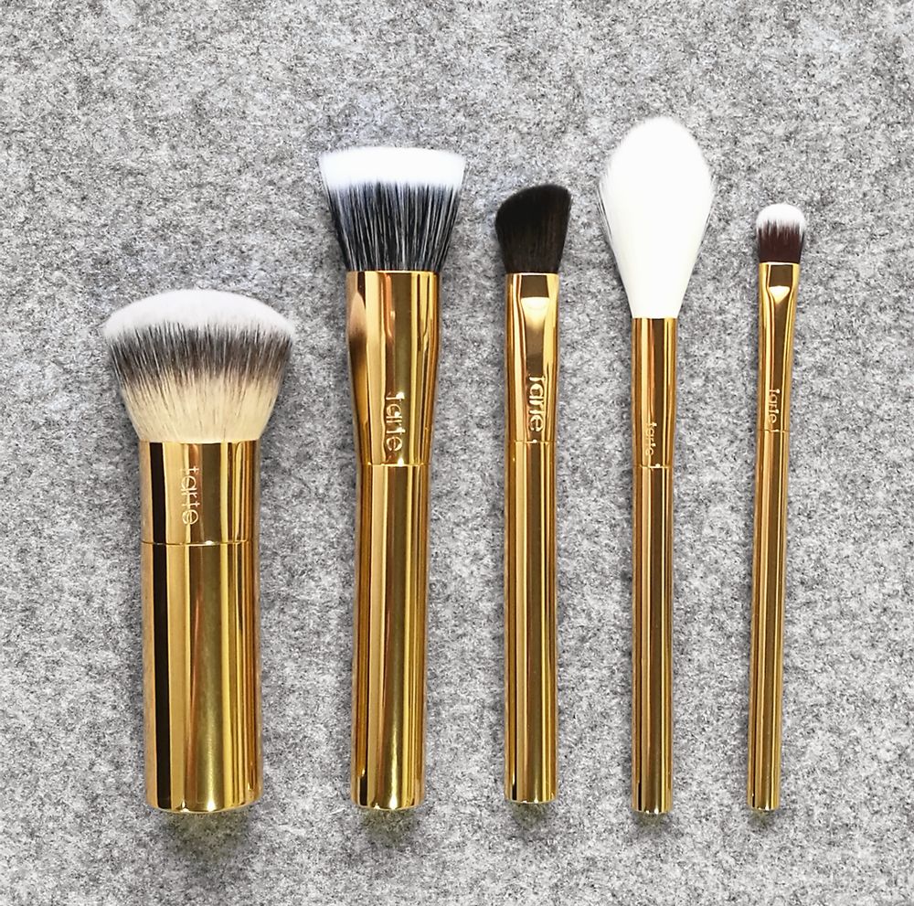 Brand Tarte Makeup Brushes Golden Christmas Edition Brush Blending