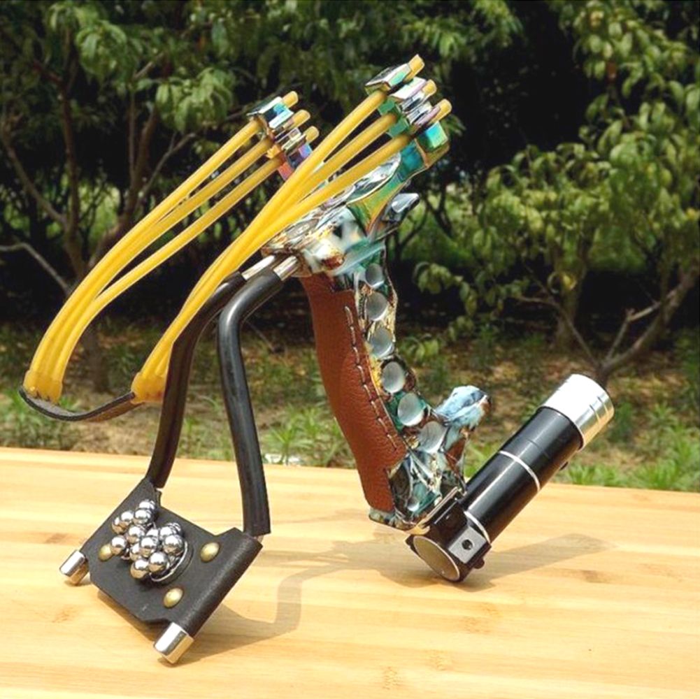 2017 Adjustable Stainless Hunting Laser Slingshot High Velocity