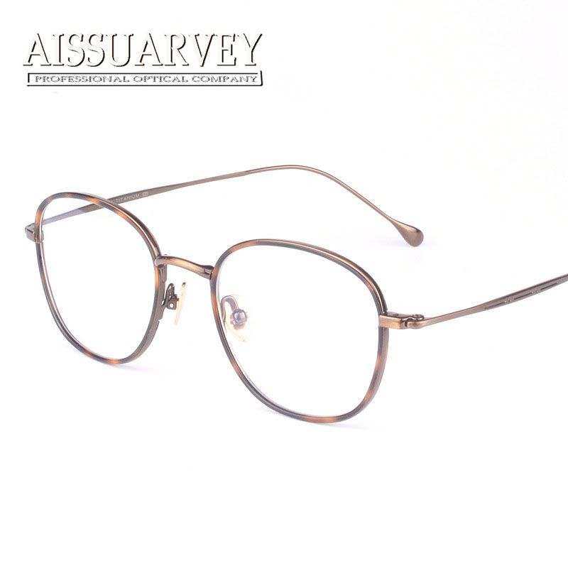 titanium eyewear colr titanium eyewear colr Titanium eyeglasses full-rim optical glasses frame round metal eyewear korean fashion brand designer ultra