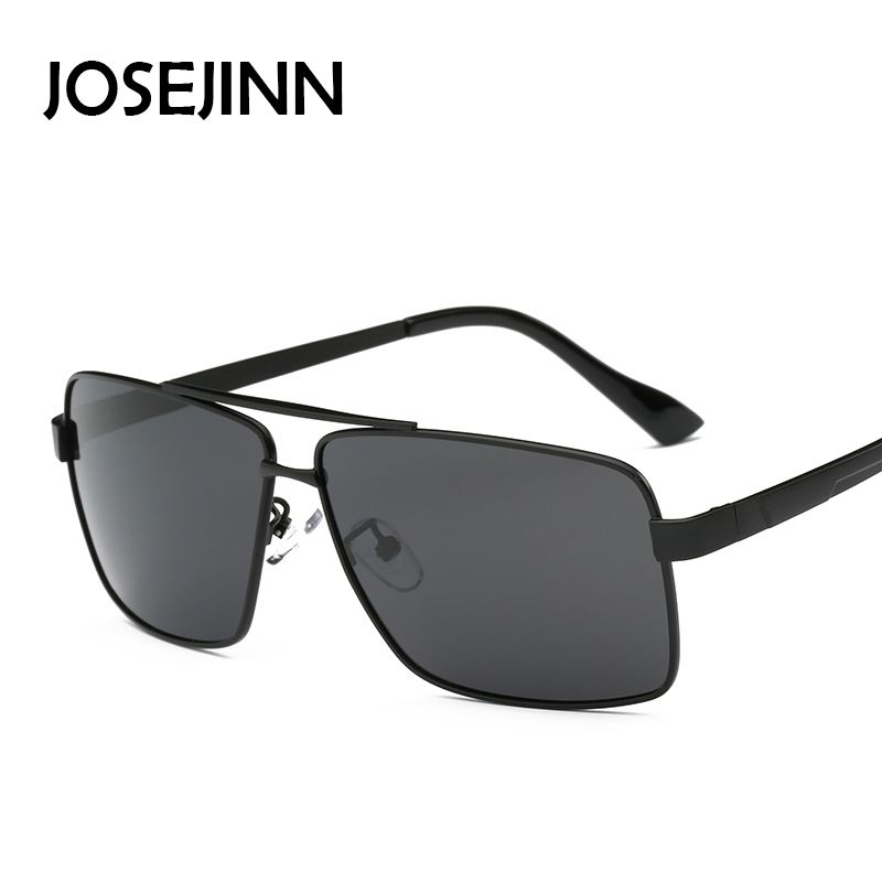 Wholesale Black Square Frame Polarized Eyewear Aviator Driving Cooling