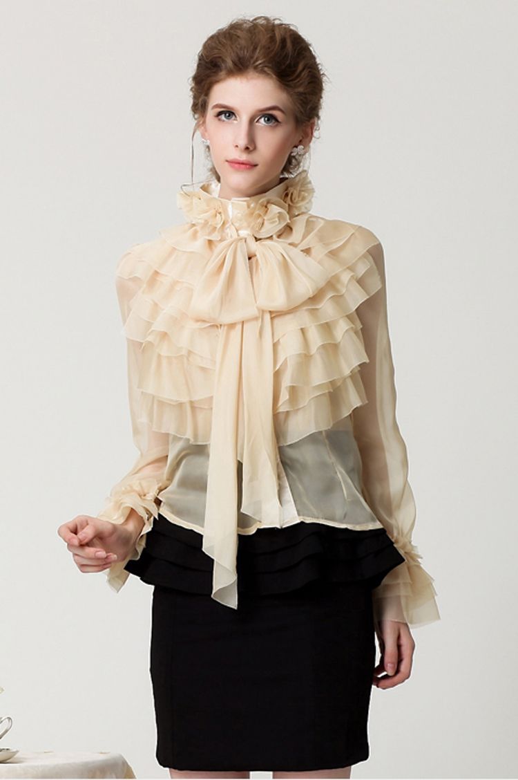 frilly blouses uk