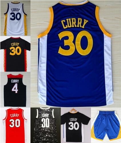 2017 Cheap #30 Steph Curry Jersey Black Blue White Red Color Basketball
