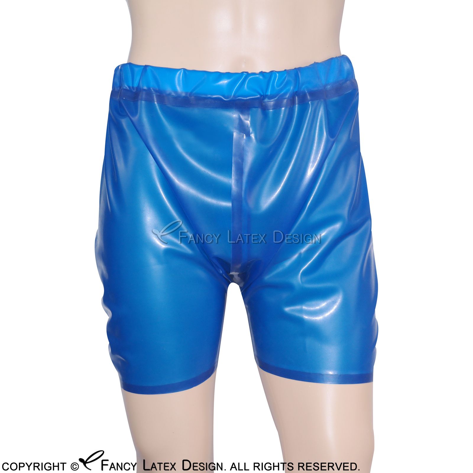 2018 Sexy Latex Boxer Shorts With Open Hole Fetish Rubber Boy Shorts