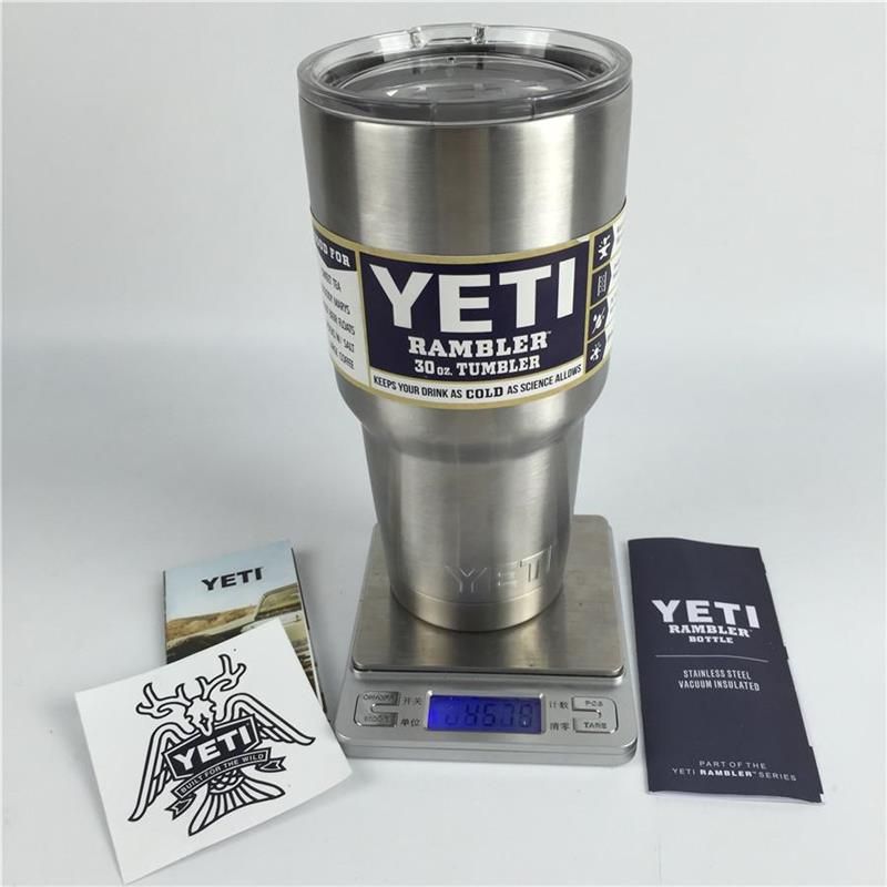 YETI 30oz Stainless Tumbler 100 Clear Lid Rambler Cups For Yeti
