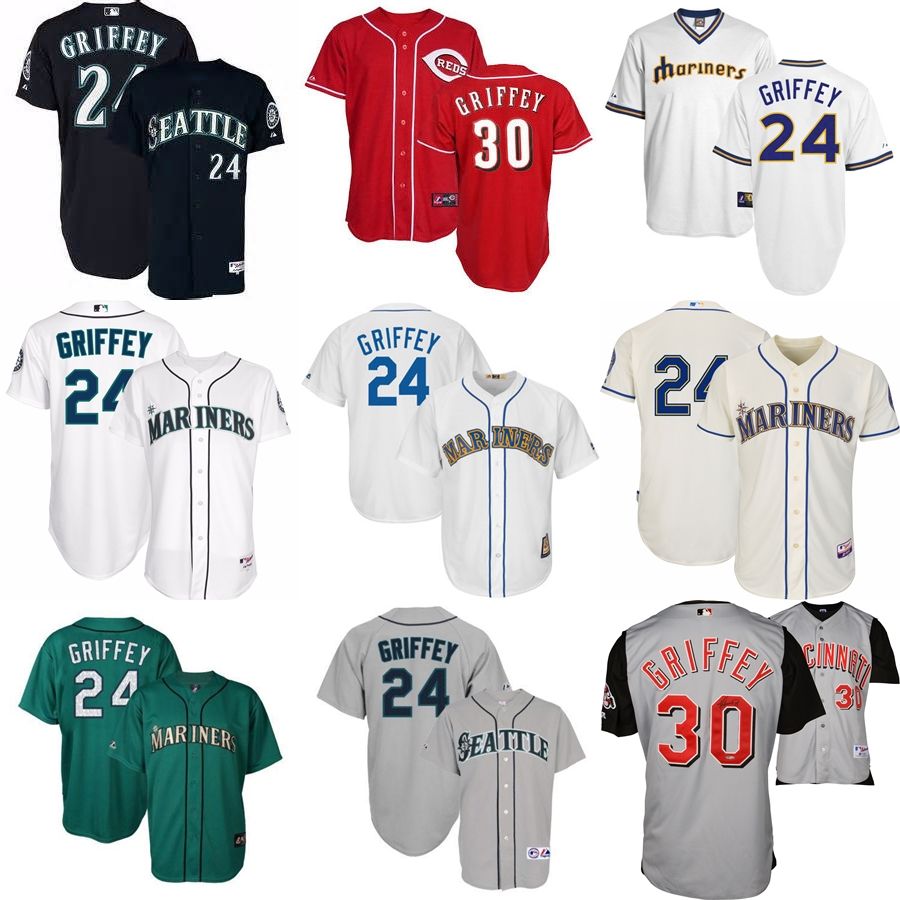 2017 2017 Men'S Seattle Mariners Ken Griffey Jr Jerseys Grey Cream