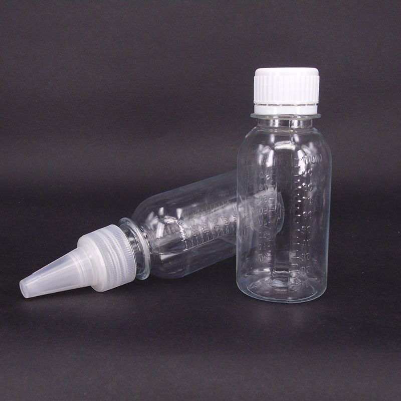 30ml 50ml 100ml Pet Clear Plastic Bottle With Measuring Scale And