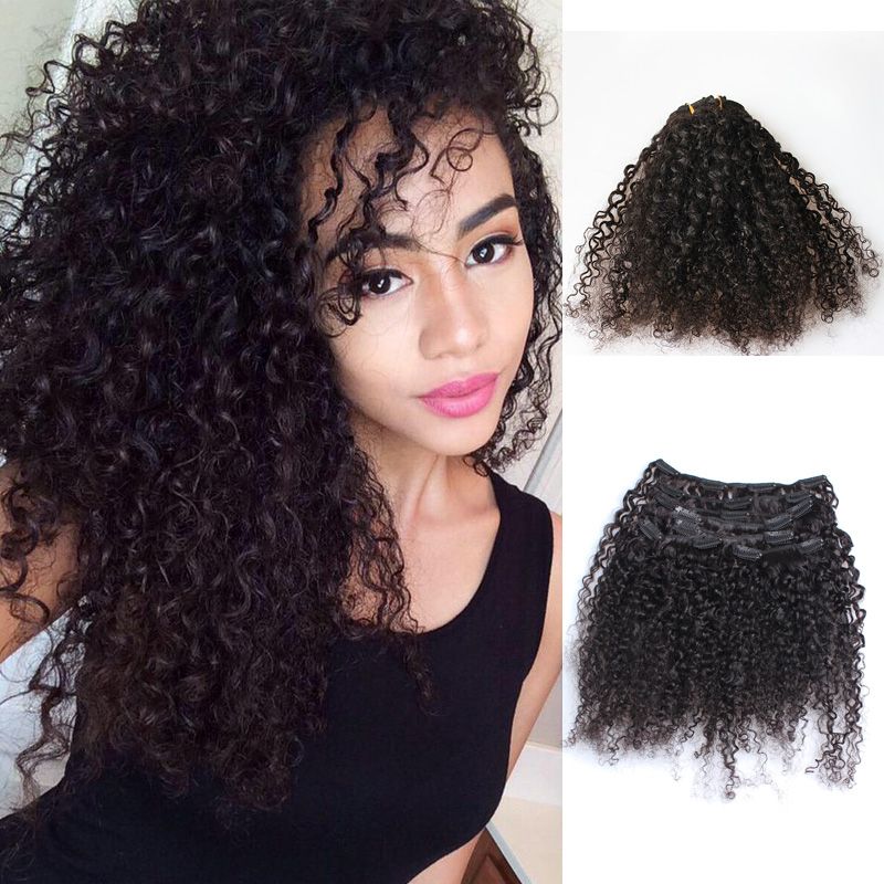 2017 Wholesale African American Clip In Human Hair Extensions Brazilian