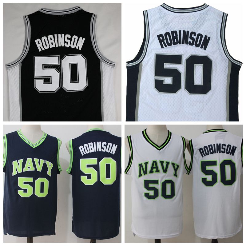 2017 Throwback Basketball Jerseys David Robinson Navy Midshipmen 50